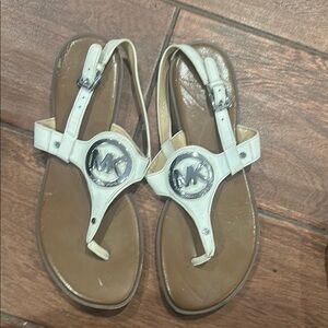 Michael Kors Cream and Tan Sandals